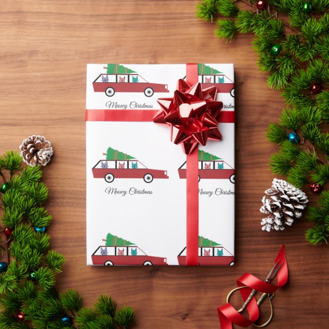 Papel De Presente Natal para gatos (Presente de Natal)