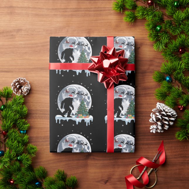 Papel De Presente Natal Pé Grande Papai Noel Árvore Trenó Lua Rena N (Presente de Natal)