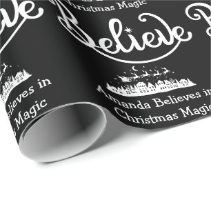 Papel De Presente Natal personalizado minimalista com Na moda modern