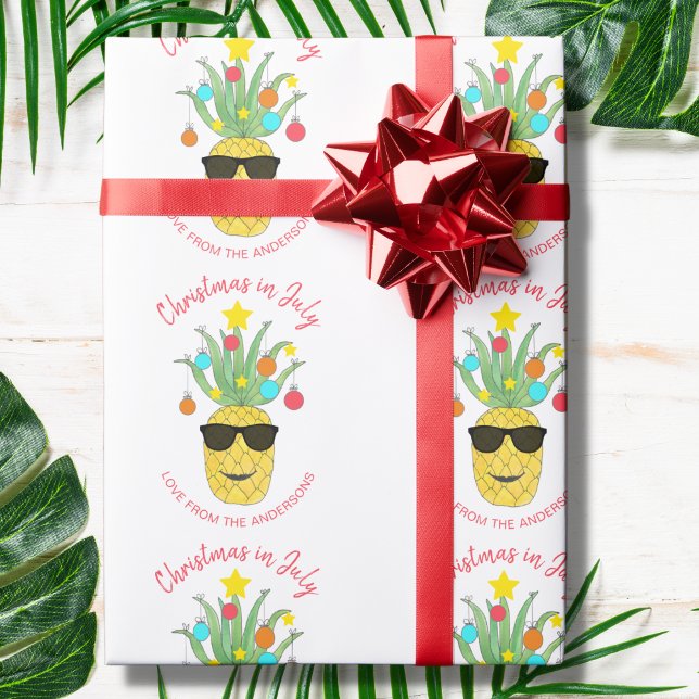 Papel De Presente Natal Personalizado No Abacaxi De Julho (Criador carregado)
