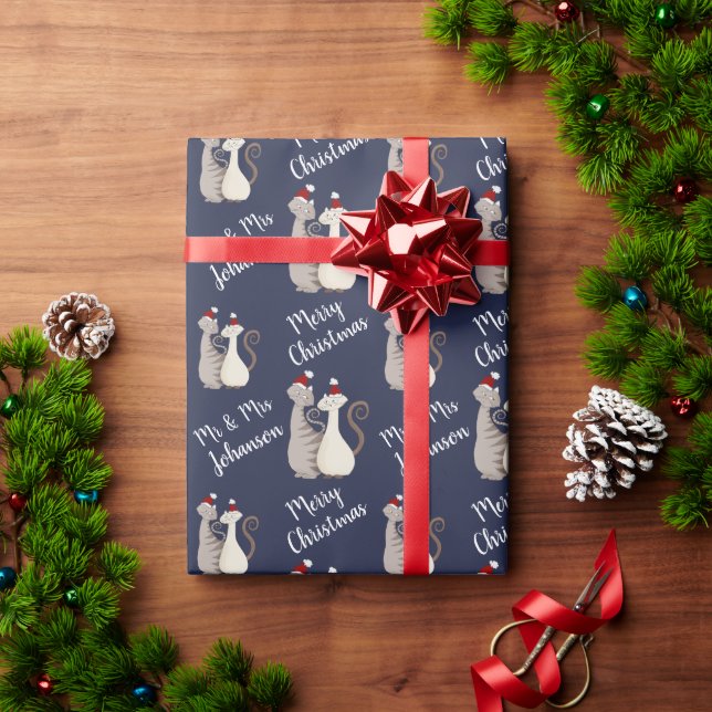 Papel De Presente Natal Personalizado para Casal (Presente de Natal)