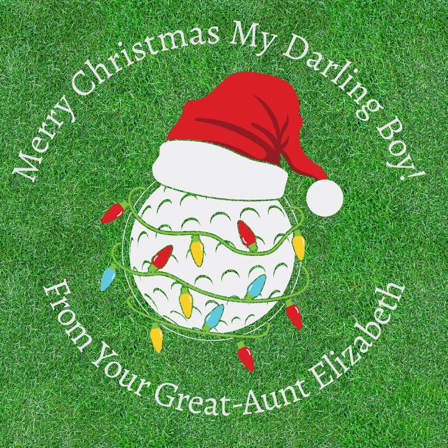 Papel De Presente Natal personalizado para Golfball (Criador carregado)