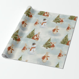 Papel De Presente Natal Peter Rabbit Vintage