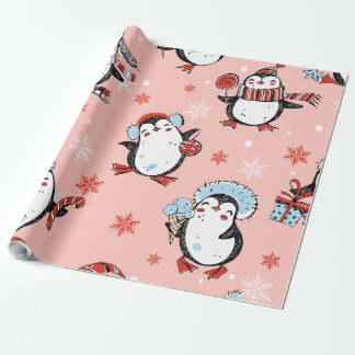 Papel De Presente Natal - Pinguins bonitos
