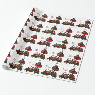 Papel De Presente Natal: Ratos no Toadstool, azevinho: Arte