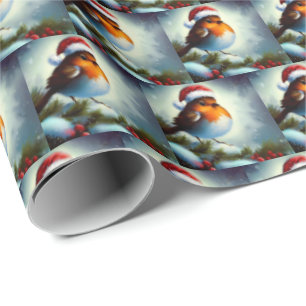 Papel De Presente Natal Robin 3