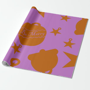 Papel De Presente Natal Rosa