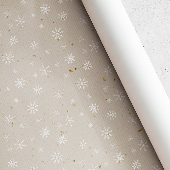 Papel De Presente Natal Rustic Kraft Snowflake (Criador carregado)