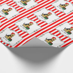 Papel De Presente Natal Santa Claus Hat Welsh Terrier Dog Cute