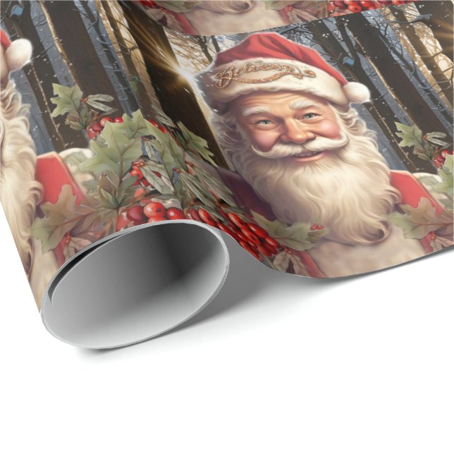 Papel De Presente Natal Santa Claus Snowland (Ponta do rolo)