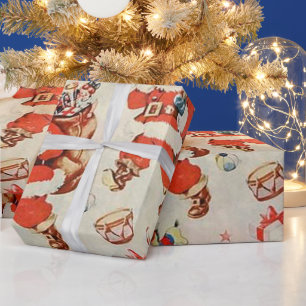 Papel De Presente Natal Santa Claus Toys Reindeer Presente