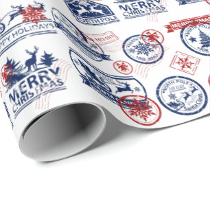 Papel De Presente Natal Santa Clause Entrega Expresso do Polo Norte