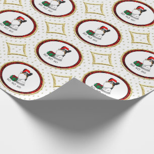 Papel De Presente Natal Santa Hat Papillon (Tricolor)