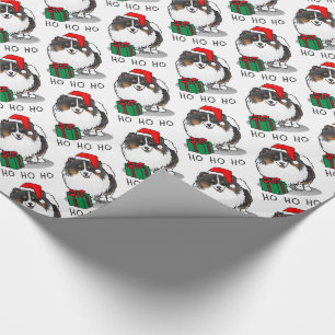 Papel De Presente Natal Santa Hat Pomeraniano (tricolor)