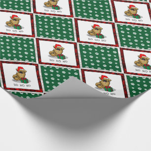 Papel De Presente Natal Santa Hat Tibetano Espanhol (Castanho)