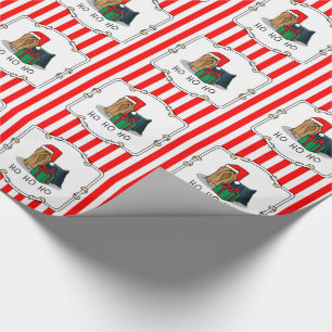 Papel De Presente Natal Santa Hat Yorkshire Terrier Yorkie Cute