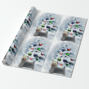 Papel De Presente Natal Silky Terrier