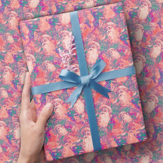 Papel De Presente natal típico antigo santa claus (Criador carregado)