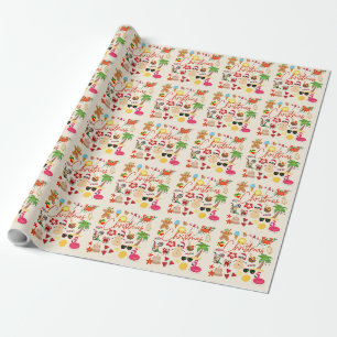 Papel De Presente Natal Tropical