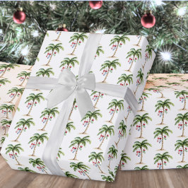 Papel De Presente Natal Tropical na Praia de Palma