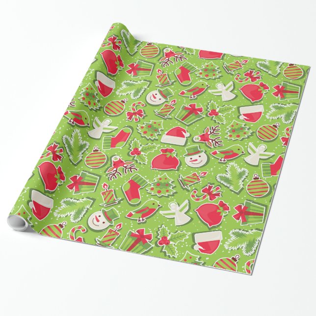 Papel De Presente Natal - Verde (Desenrolado)