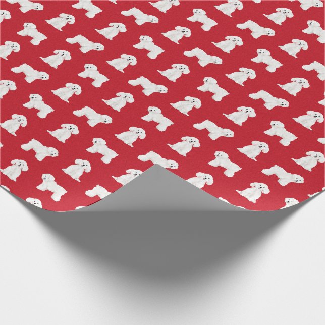 Papel De Presente Natal Vermelho Bichon (Ponta)