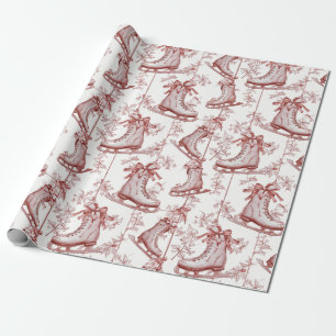 Papel De Presente Natal Vermelho Vintage