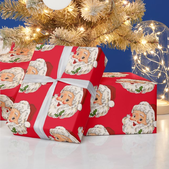 Papel De Presente Natal Vintage do Papai Noel (Feriados)