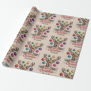 Papel De Presente Natal Vintage Personalizado Querido Renascer