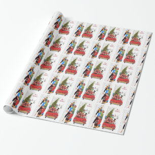 Papel De Presente natal vintage rockabilly