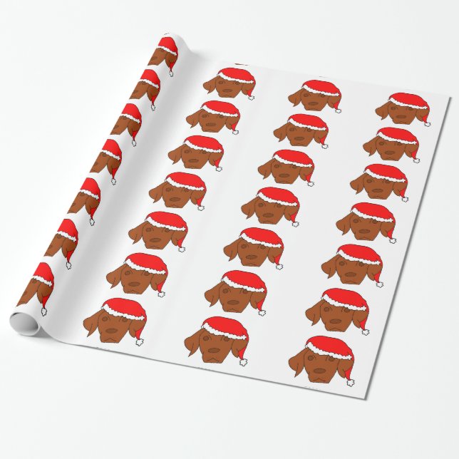 Papel De Presente Natal Vizsla (Desenrolado)