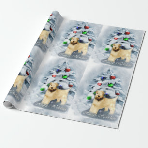 Papel De Presente Natal Wheaten brandamente revestido de Terrier