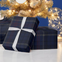 Natal Xadrez Azul-Marinho Clássico