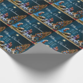 Papel De Presente Natividade de Natal com Citação