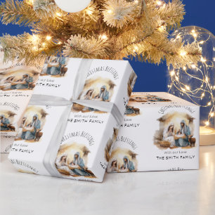 Papel De Presente Natividade natalícia Wraps Paper - Santa Família