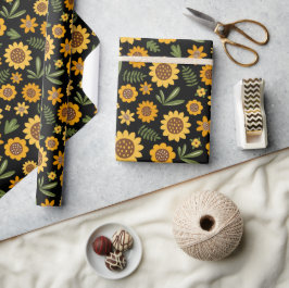 Papel De Presente Natureza Cair Girassol