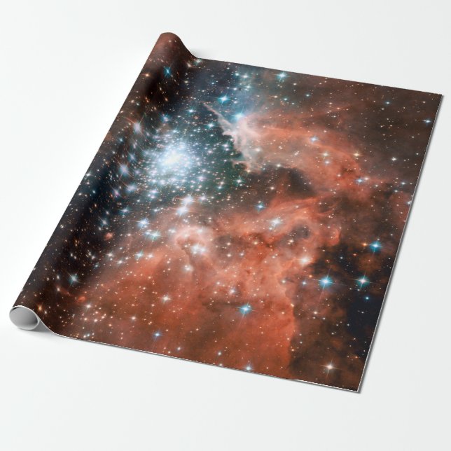 Papel De Presente Natureza do Espaço Aglomerado da Nebula Star (Desenrolado)