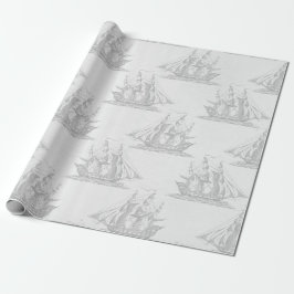 Papel De Presente Náutica Antiga