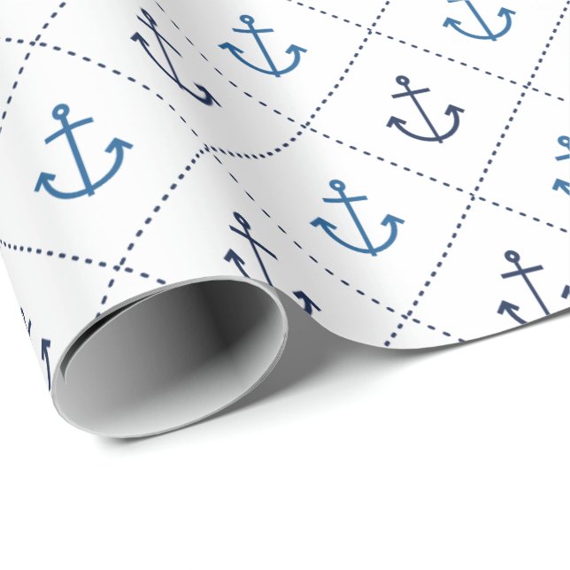 Papel De Presente Náutico (Ponta do rolo)
