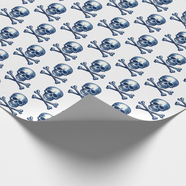 Papel De Presente Náutico - Pirata/Caveira e Crossbones (Ponta)