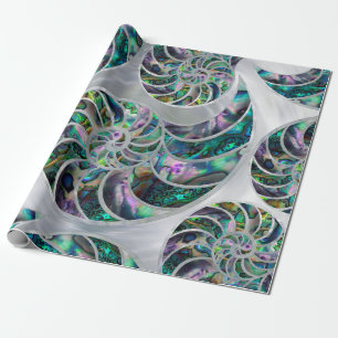 Papel De Presente Nautilus Shell Abalone e Pearl