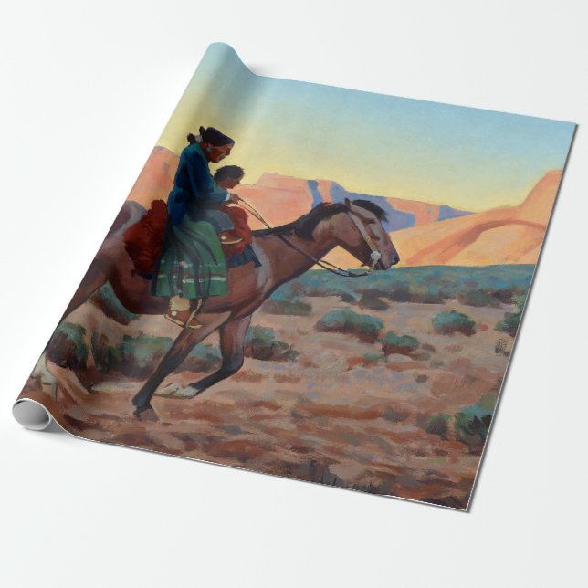 Papel De Presente Navajo Mãe, 1945 por Maynard Dixon (Desenrolado)
