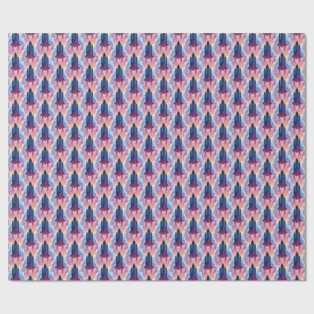 Papel De Presente Nave Espacial (Aberto)