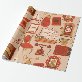 Papel De Presente navio antimarítimo retrógrado náutico vintage