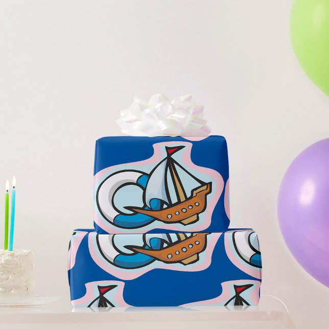 Papel De Presente Navio de Brinquedo (Criador carregado)