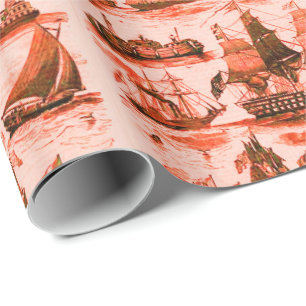 PAPEL DE PRESENTE NAVIOS DE VINTAGEM, NAVIOS, NAÇÕES DIVERSAS NAÇÕES