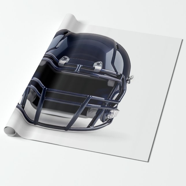 Papel De Presente Navy Blue American Football Helmet (Desenrolado)
