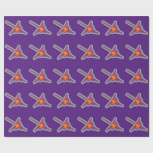 Papel De Presente Nazca Hummingbird Peru Desenho Em Roxo