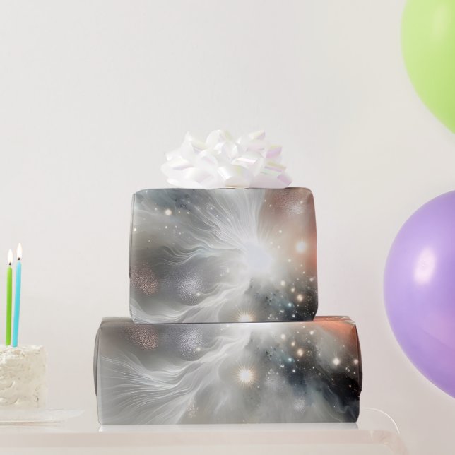 Papel De Presente Nebulosa abstrato Celestial (Presentes para festas)