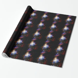 Papel De Presente Nebulosa Colorida